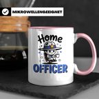 Home Officer Tasse | Remote Sheriff Held Gadget | Lustige Büro Geschenkidee für Polizisten im Homeoffice | Work from Home Cop Geschenk für G