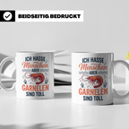 Garnelen Tasse mit Spruch Ich hasse Menschen, Geschenk für Z – Weiß [farbe:weiß]