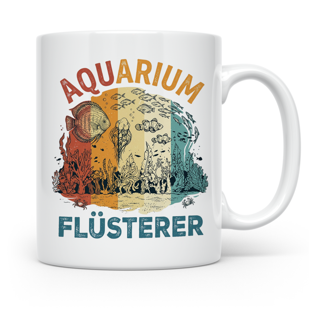 Aquarium Flüsterer Tasse für Aquarianer, Zierfische & Aquasc – Weiß [farbe:weiß]