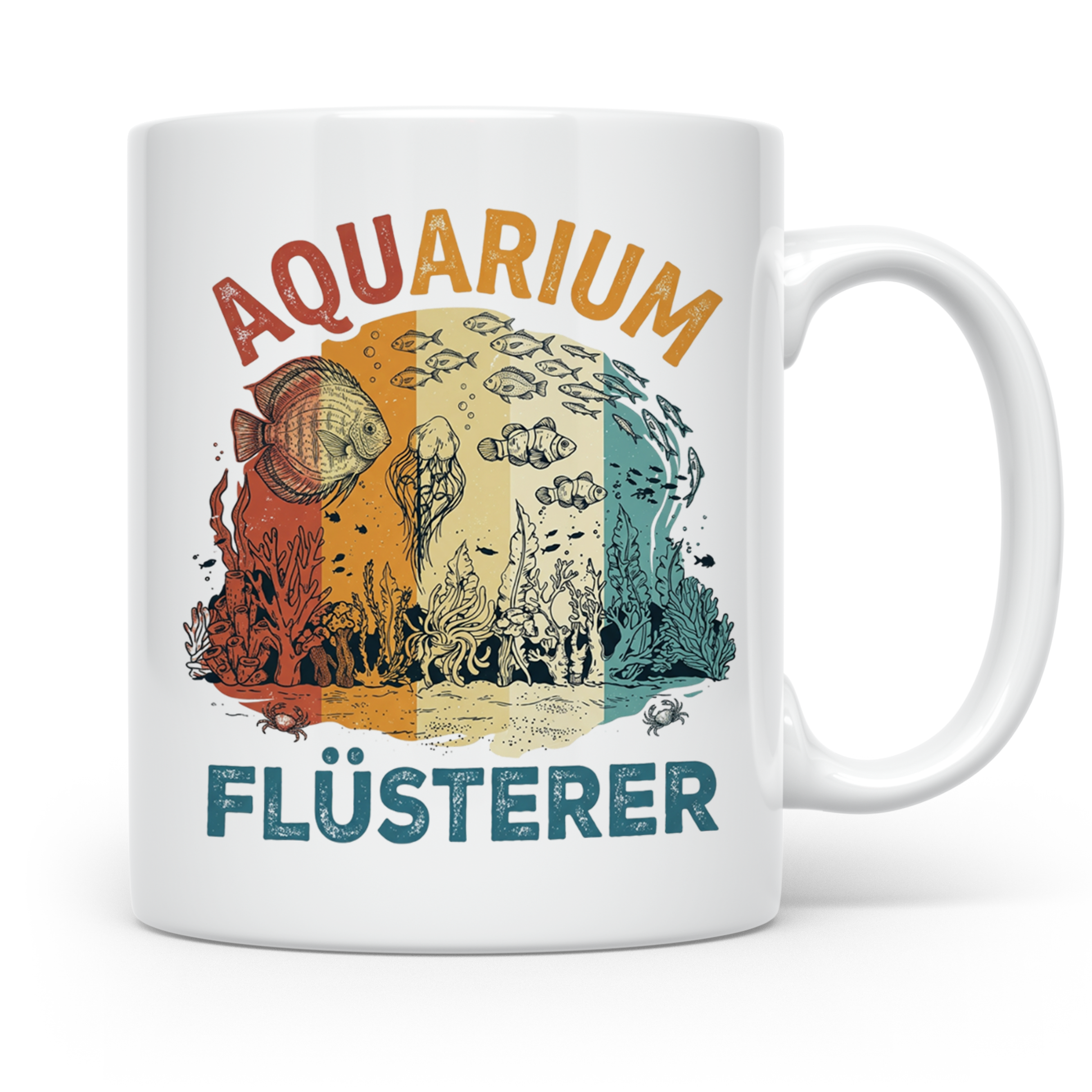Aquarium Flüsterer Tasse für Aquarianer, Zierfische & Aquasc – Weiß [farbe:weiß]