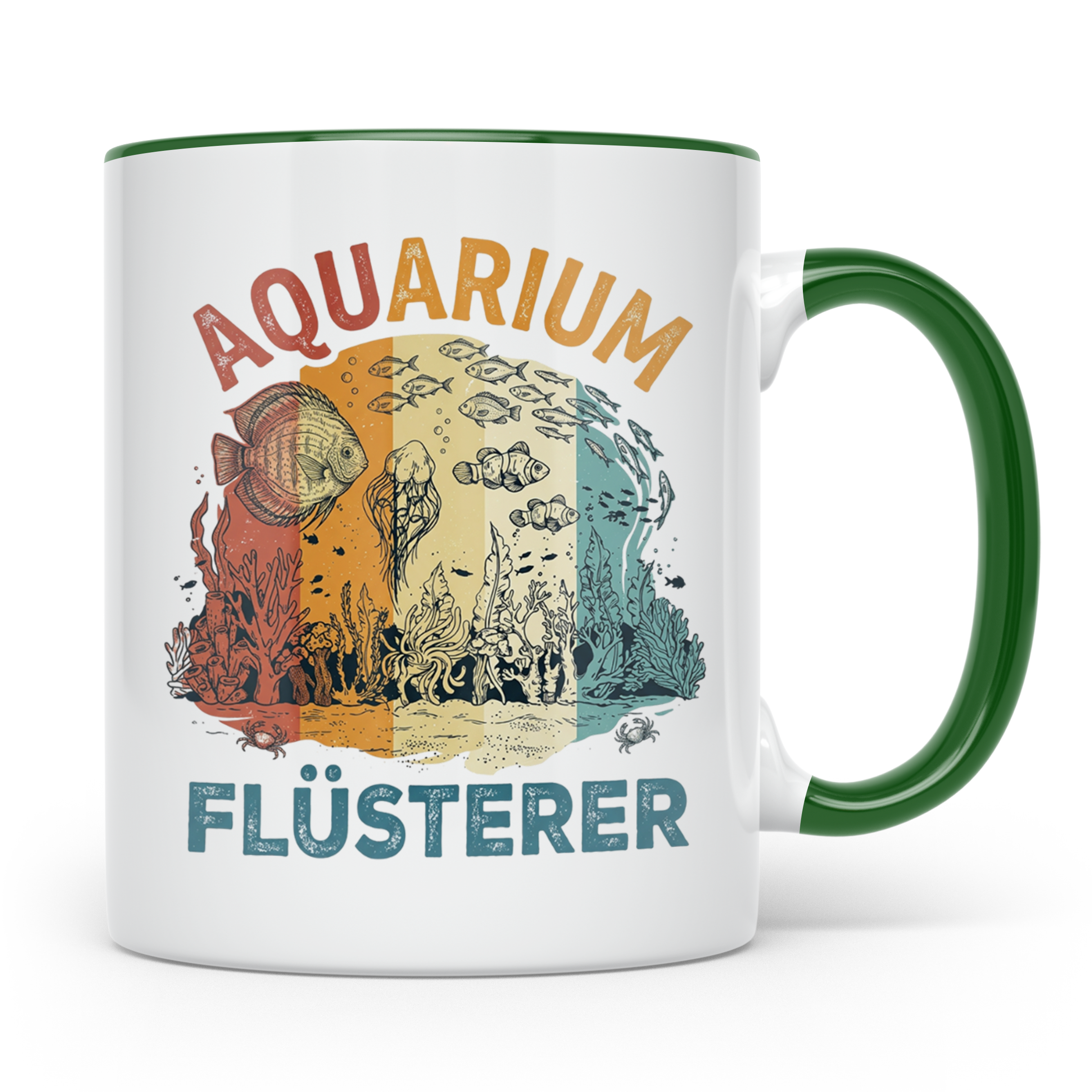 Aquarium Flüsterer Tasse für Aquarianer, Zierfische & Aquasc – Grün [farbe:grün]
