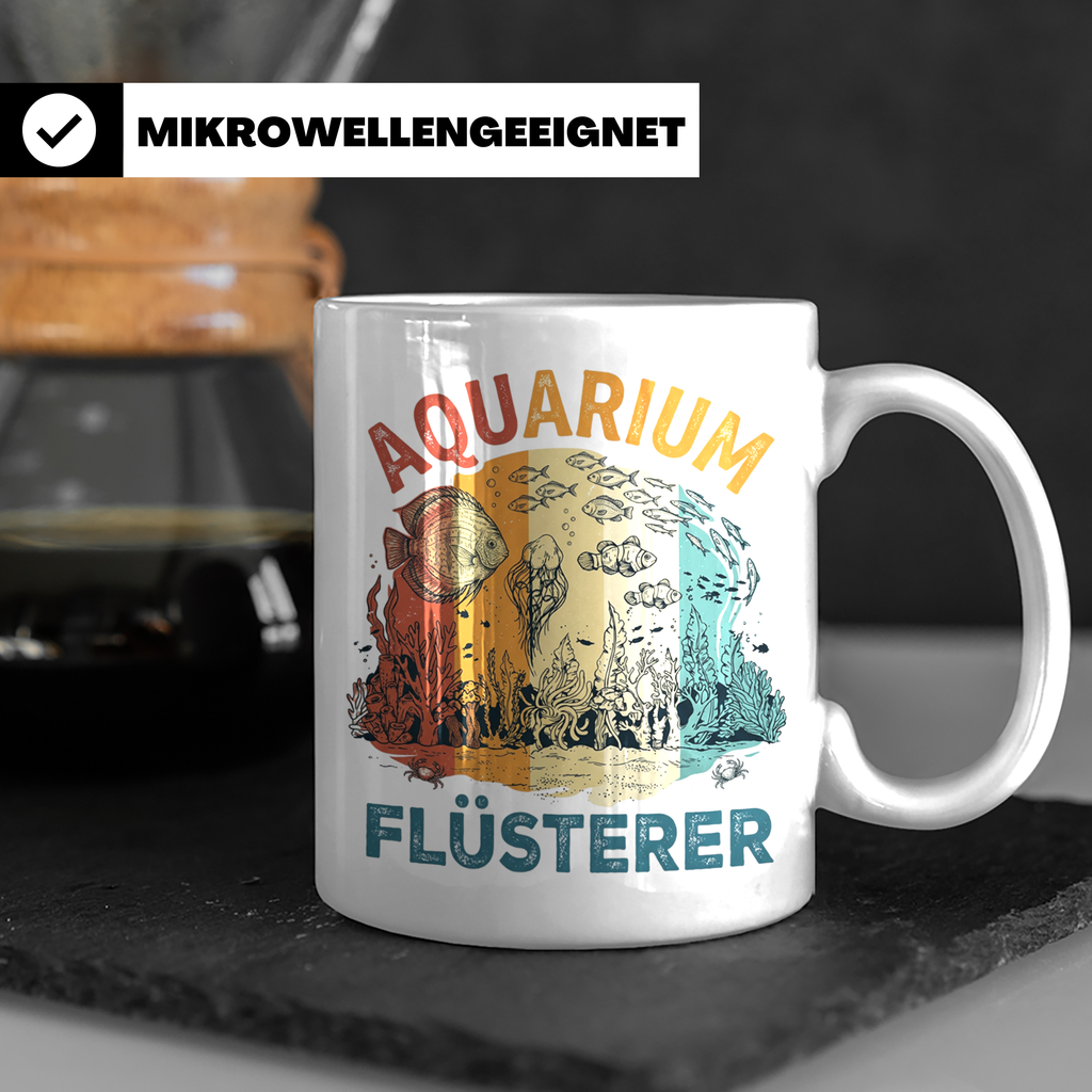 Aquarium Flüsterer Tasse für Aquarianer, Zierfische & Aquasc – Weiß [farbe:weiß]
