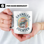Garnelen Züchter Tasse Retro, Geschenk für Aquarianer & Shri – Weiß [farbe:weiß]