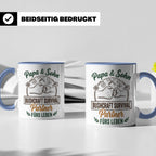 Papa & Sohn Bushcraft Tasse, Survival Partner fürs Leben, Ou – Blau [farbe:blau]