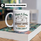 Papa & Sohn Bushcraft Tasse, Survival Partner fürs Leben, Ou – Weiß [farbe:weiß]