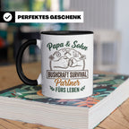 Papa & Sohn Bushcraft Tasse, Survival Partner fürs Leben, Ou – Schwarz [farbe:schwarz]