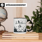 Magnetfischer Tasse mit Herzschlag für Angler, Sondengänger  – Schwarz [farbe:schwarz]