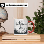 Magnetfischer Tasse mit Herzschlag für Angler, Sondengänger  – Rot [farbe:rot]