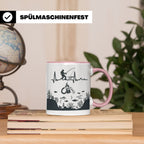 Magnetfischer Tasse mit Herzschlag für Angler, Sondengänger  – Rosa [farbe:rosa]