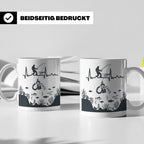 Magnetfischer Tasse mit Herzschlag für Angler, Sondengänger  – Weiß [farbe:weiß]