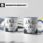 Magnetfischer Tasse mit Herzschlag für Angler, Sondengänger  – Blau [farbe:blau]