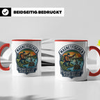 Magnetfischen Tasse mit Spruch Der wahre Schatz liegt unter  – Rot [farbe:rot]