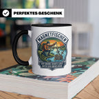 Magnetfischen Tasse mit Spruch Der wahre Schatz liegt unter  – Schwarz [farbe:schwarz]