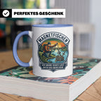 Magnetfischen Tasse mit Spruch Der wahre Schatz liegt unter  – Blau [farbe:blau]