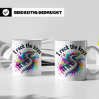 Pianist Tasse I Rock The Keys, Geschenk für Klavierspieler,  – Weiß [farbe:weiß]