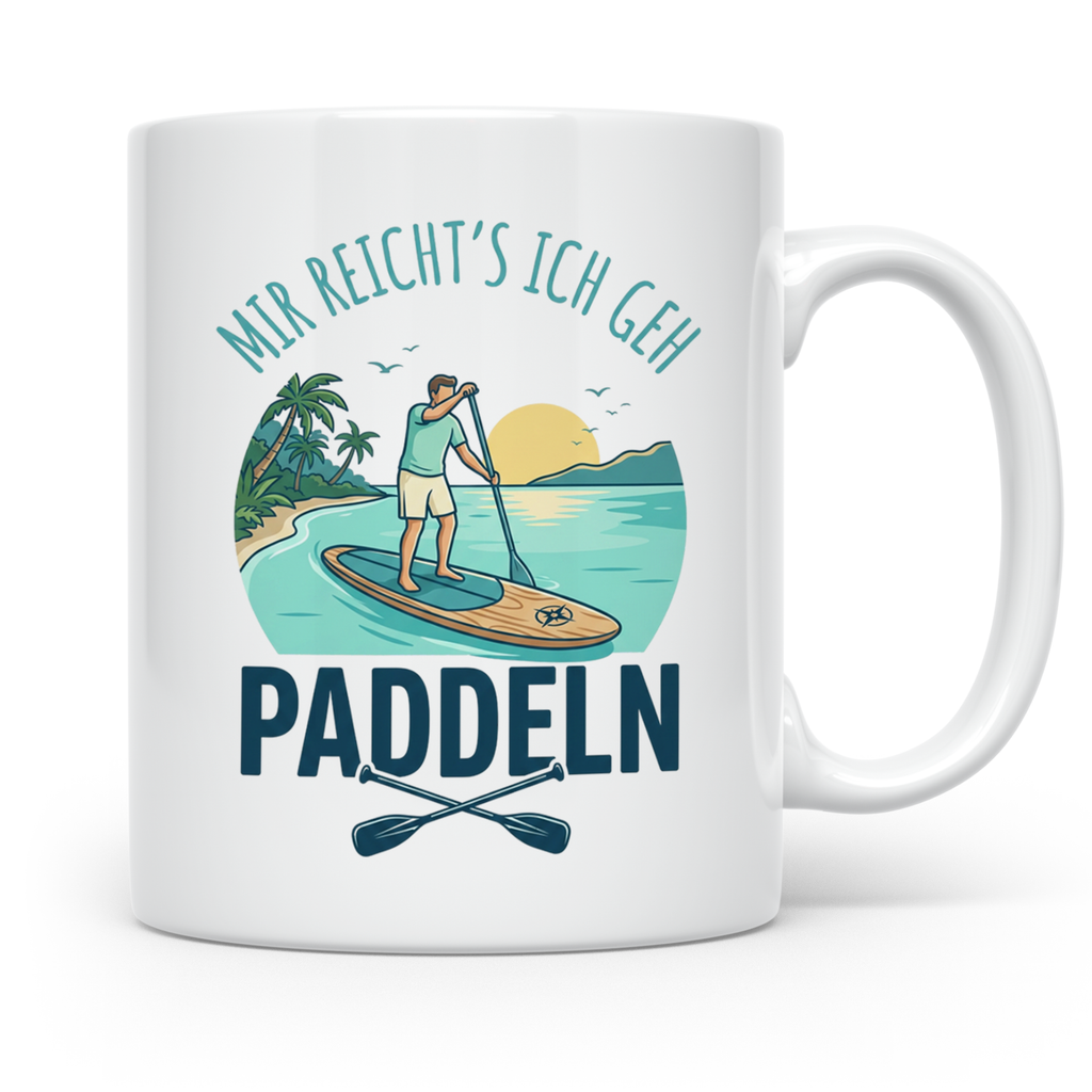 Stand Up Paddling Tasse Mir reicht's ich geh paddeln | SUP B – Weiß [farbe:weiß]