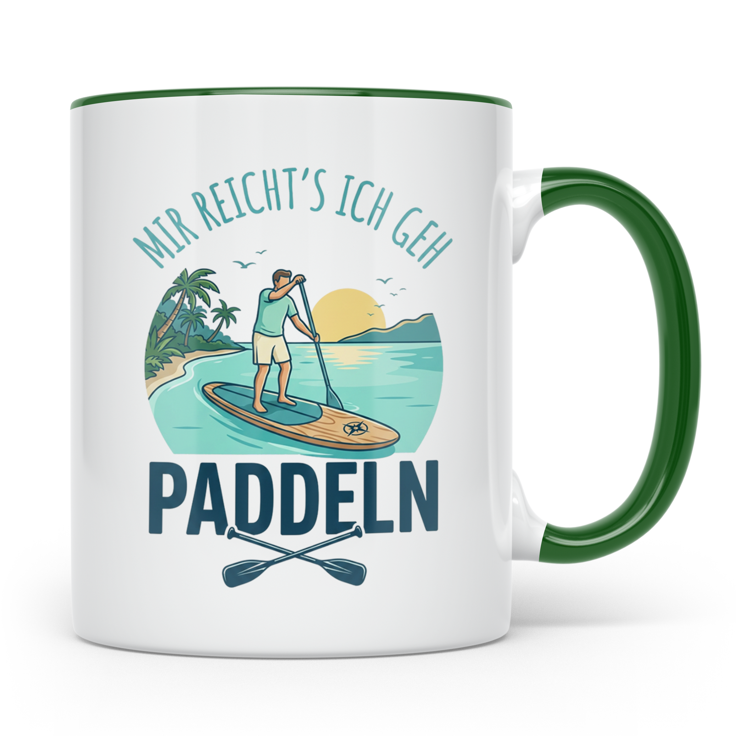 Stand Up Paddling Tasse Mir reicht's ich geh paddeln | SUP B – Grün [farbe:grün]