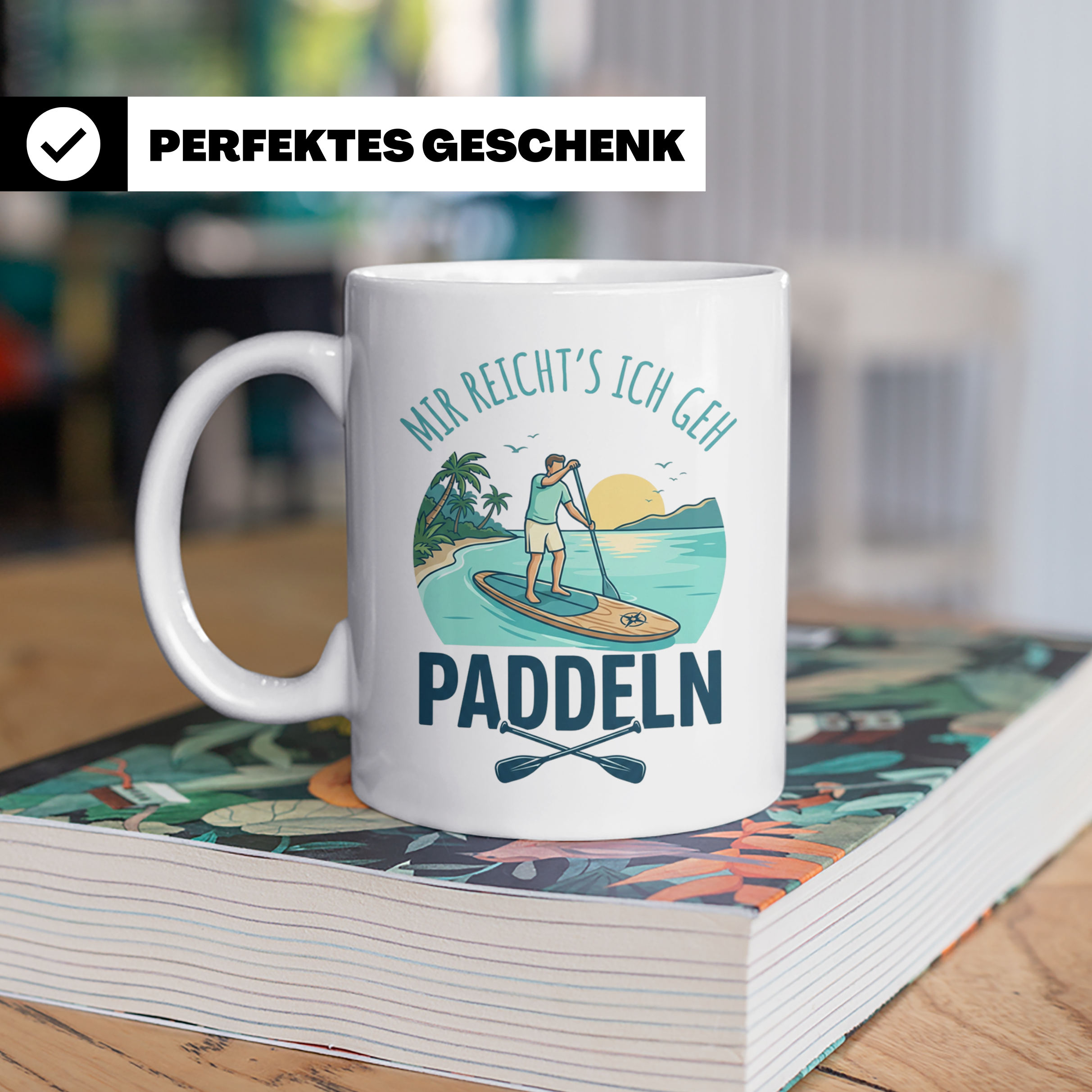 Stand Up Paddling Tasse Mir reicht's ich geh paddeln | SUP B – Weiß [farbe:weiß]
