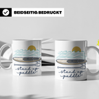 Stand Up Paddle Tasse mit SUP Board & Paddel, Kaffeetasse fü – Weiß [farbe:weiß]