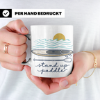 Stand Up Paddle Tasse mit SUP Board & Paddel, Kaffeetasse fü – Weiß [farbe:weiß]