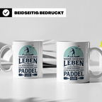 Stand Up Paddling Tasse mit Spruch 'Wenn dich das Leben runt – Weiß [farbe:weiß]