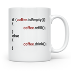 Kaffee Tasse - Wiederholungsmuster, Coffeelover Geschenkidee, Homeoffice Deko, Büro Gadget, Kaffeejunkie Tasse, Kaffee Sucht