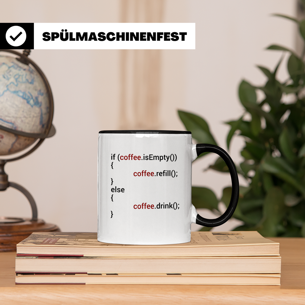 Kaffee Tasse - Wiederholungsmuster, Coffeelover Geschenkidee, Homeoffice Deko, Büro Gadget, Kaffeejunkie Tasse, Kaffee Sucht