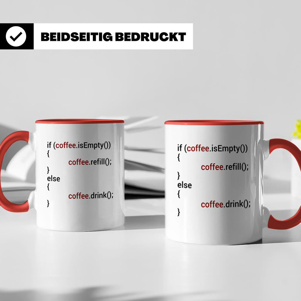 Kaffee Tasse - Wiederholungsmuster, Coffeelover Geschenkidee, Homeoffice Deko, Büro Gadget, Kaffeejunkie Tasse, Kaffee Sucht