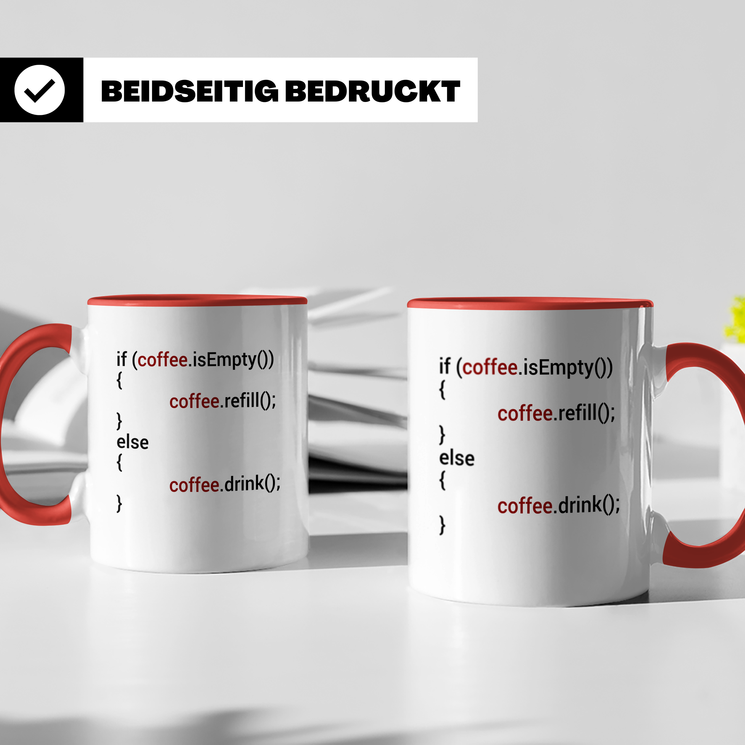 Kaffee Tasse - Wiederholungsmuster, Coffeelover Geschenkidee, Homeoffice Deko, Büro Gadget, Kaffeejunkie Tasse, Kaffee Sucht