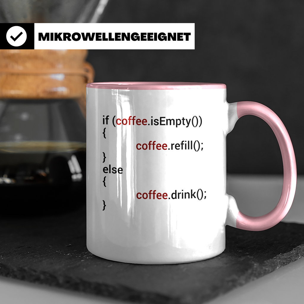 Kaffee Tasse - Wiederholungsmuster, Coffeelover Geschenkidee, Homeoffice Deko, Büro Gadget, Kaffeejunkie Tasse, Kaffee Sucht