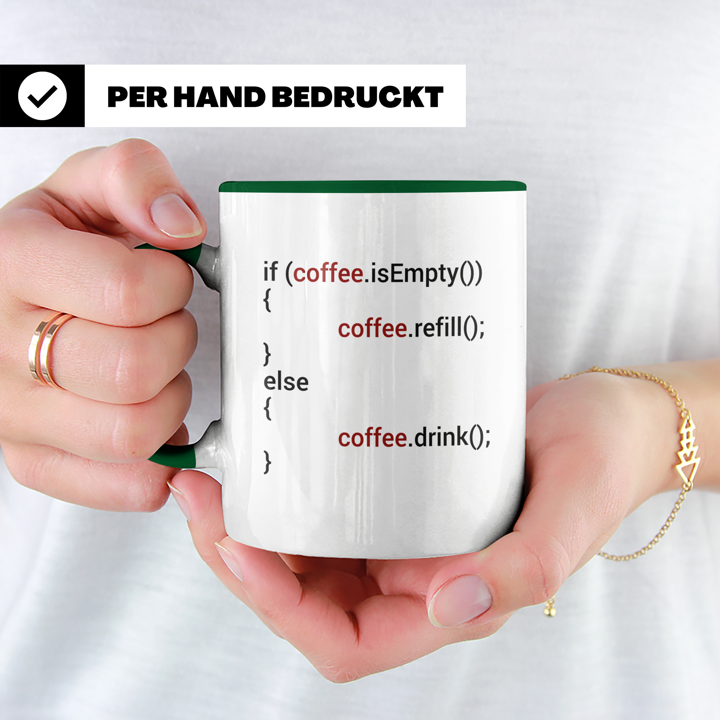 Kaffee Tasse - Wiederholungsmuster, Coffeelover Geschenkidee, Homeoffice Deko, Büro Gadget, Kaffeejunkie Tasse, Kaffee Sucht
