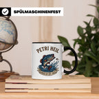 Petri Heil Tasse Angeln ist Geil, Geschenk für Angler, Fisch – Schwarz [farbe:schwarz]