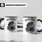 Petri Heil Tasse Angeln ist Geil, Geschenk für Angler, Fisch – Schwarz [farbe:schwarz]