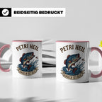 Petri Heil Tasse Angeln ist Geil, Geschenk für Angler, Fisch – Rosa [farbe:rosa]