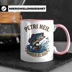 Petri Heil Tasse Angeln ist Geil, Geschenk für Angler, Fisch – Rosa [farbe:rosa]