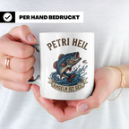 Petri Heil Tasse Angeln ist Geil, Geschenk für Angler, Fisch – Weiß [farbe:weiß]