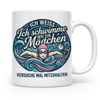 Tasse Schwimmerin mit Spruch Ich schwimme wie ein Mädchen Ge – Weiß [farbe:weiß]