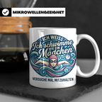 Tasse Schwimmerin mit Spruch Ich schwimme wie ein Mädchen Ge – Weiß [farbe:weiß]