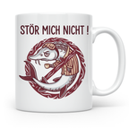 Stör Mich Nicht Tasse lustiger Fisch Spruch, Kaffeetasse für – Weiß [farbe:weiß]