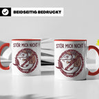 Stör Mich Nicht Tasse lustiger Fisch Spruch, Kaffeetasse für – Rot [farbe:rot]