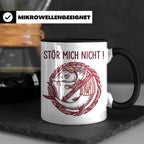 Stör Mich Nicht Tasse lustiger Fisch Spruch, Kaffeetasse für – Schwarz [farbe:schwarz]