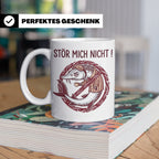 Stör Mich Nicht Tasse lustiger Fisch Spruch, Kaffeetasse für – Weiß [farbe:weiß]