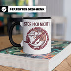 Stör Mich Nicht Tasse lustiger Fisch Spruch, Kaffeetasse für – Schwarz [farbe:schwarz]