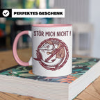 Stör Mich Nicht Tasse lustiger Fisch Spruch, Kaffeetasse für – Rosa [farbe:rosa]
