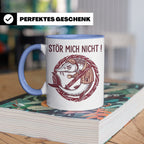 Stör Mich Nicht Tasse lustiger Fisch Spruch, Kaffeetasse für – Blau [farbe:blau]