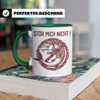 Stör Mich Nicht Tasse lustiger Fisch Spruch, Kaffeetasse für – Grün [farbe:grün]
