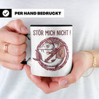 Stör Mich Nicht Tasse lustiger Fisch Spruch, Kaffeetasse für – Schwarz [farbe:schwarz]