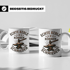Schmied Tasse mit Spruch Echte Kerle können schmieden Gesche – Weiß [farbe:weiß]