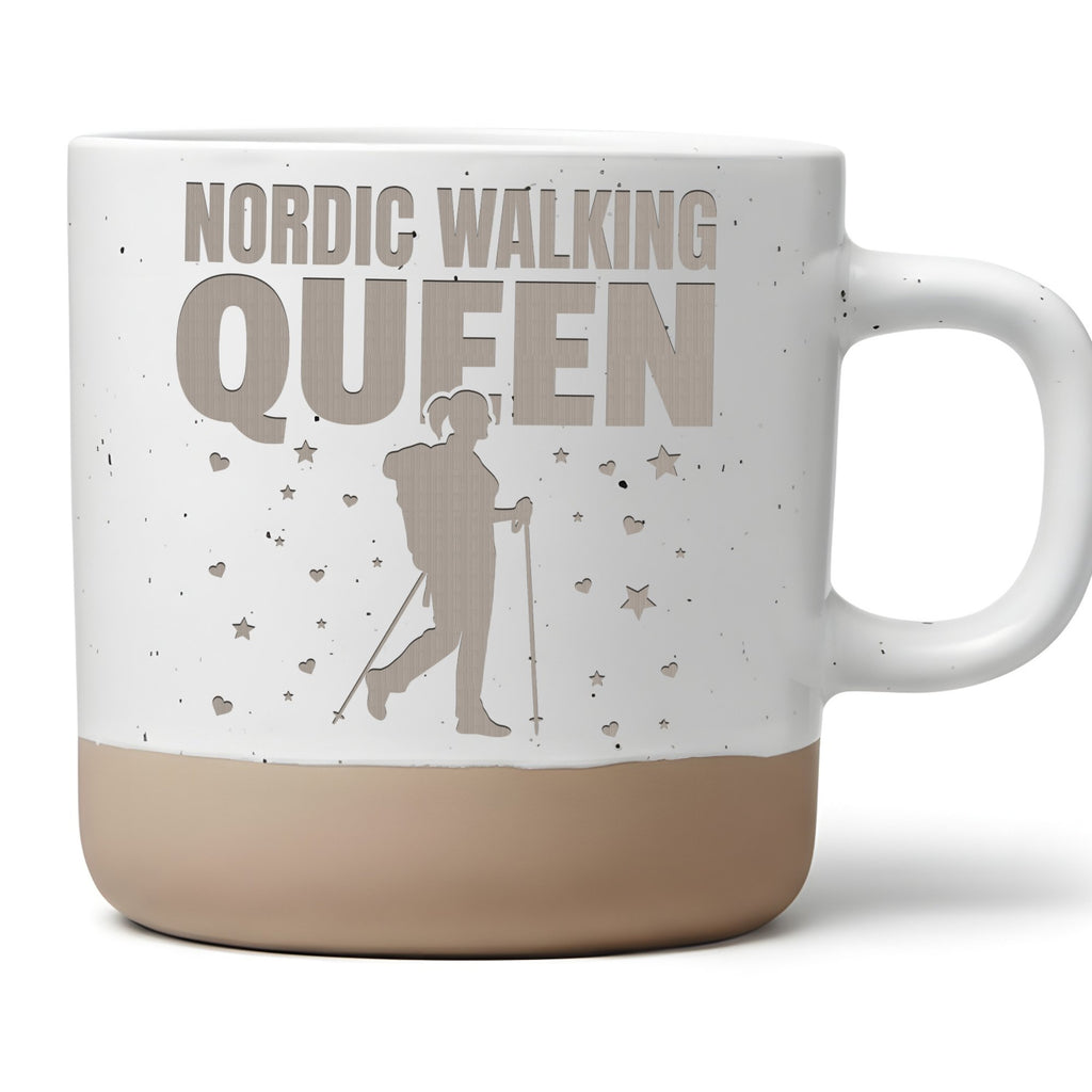 Nordic Walking Tasse Queen - Lustiges Geschenk fuer Walkerin Mama - Ou – Bild 1