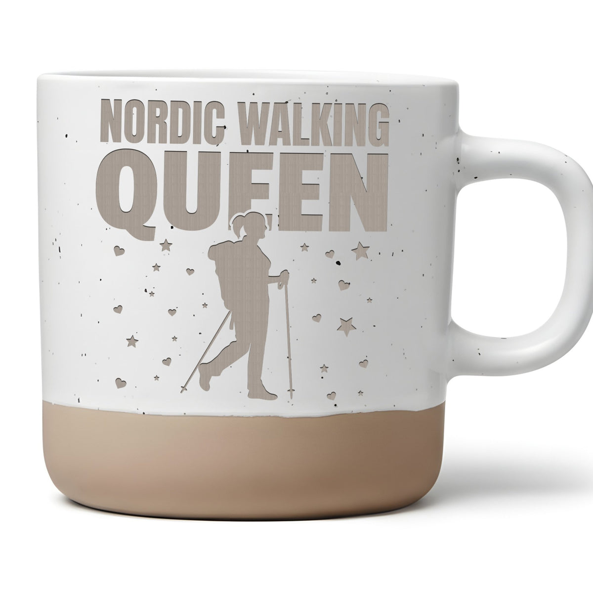 Nordic Walking Tasse Queen - Lustiges Geschenk fuer Walkerin Mama - Ou – Bild 1